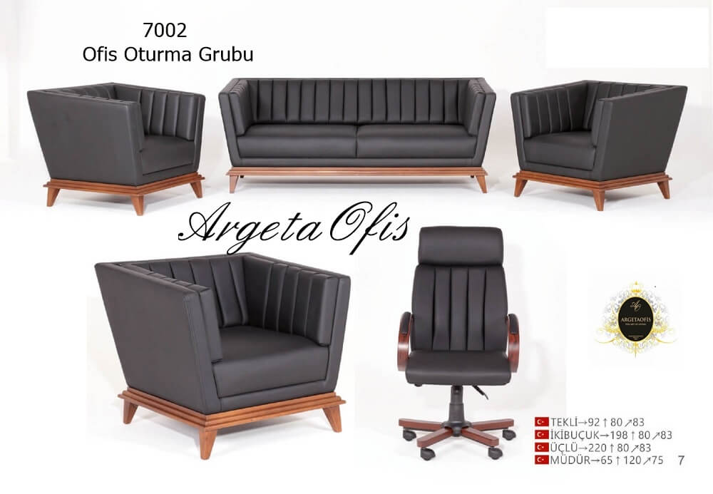 Deri kaplama estetik 7002 Ofis Kanepeleri