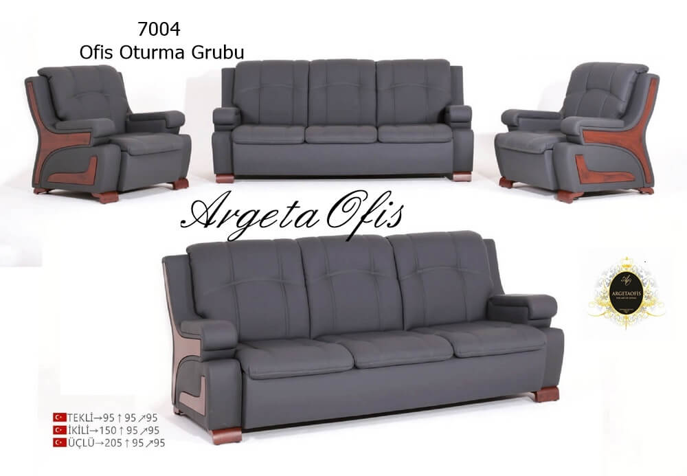 Minimalist ofis tasarımına uyum sağlayan modern 7004 Ofis Kanepeleri.