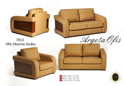 7012 Ofis KanepeleriFarklı renk kombinasyonlarıyla sunulan modern ofis kanepesi.