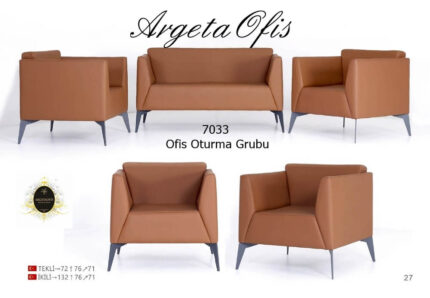 Yumuşak dokulu kumaşla kaplanmış konforlu 7033 Ofis Kanepeleri.