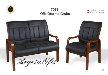 Geniş oturum alanına sahip konforlu 7053 Ofis Kanepeleri