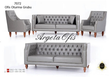 Ergonomik yapısıyla uzun süreli oturum için uygun 7072 Ofis Kanepeleri.