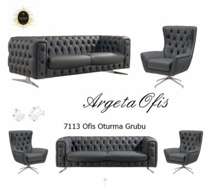 Ergonomik yapısıyla konfor sunan estetik 7113 Ofis Kanepeleri.