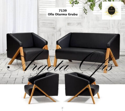 Deri kaplama estetik 7139 Ofis Kanepeleri