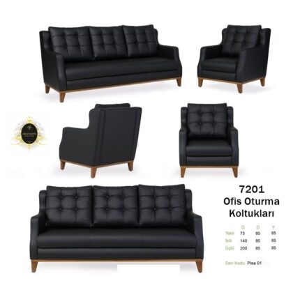 Şık ve zarif tasarıma sahip estetik 7201 Ofis Kanepeleri.