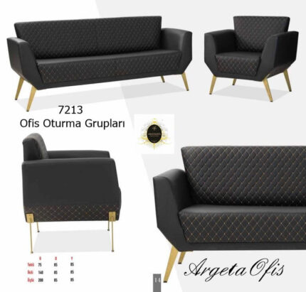 Ergonomik yapısıyla konfor sunan estetik 7213 Ofis Kanepeleri.