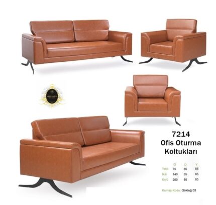 Ofis dinlenme alanında kullanılan şık estetik 7214 Ofis Kanepeleri.