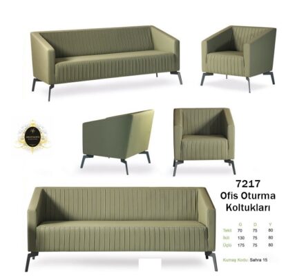Şık ve modern tasarıma sahip estetik 7217 Ofis Kanepeleri.