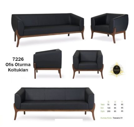 Ergonomik sırt destek alanları sunan estetik 7226 Ofis Kanepeleri.