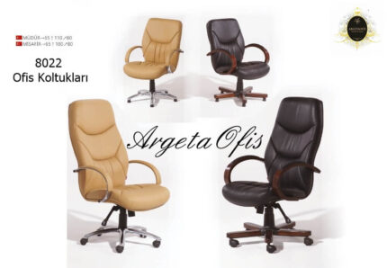 konforlu oturum sunan Ofisinizde prestijli bir atmosfer yaratmak için ideal 8022 Ofis Koltukları. Kaliteli yönetici koltuklarımızla gün boyu rahat ve şık bir oturum deneyimi..