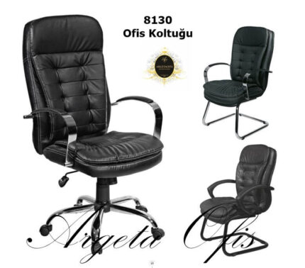 Yumuşak deri kaplaması ile lüks bir his sunan 8130 Ofis Koltukları