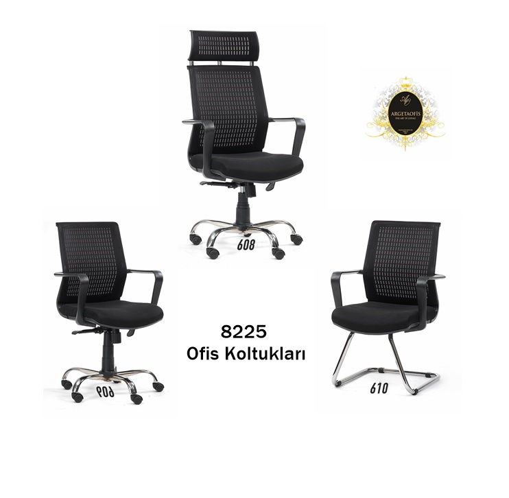 Lüks 8225 Ofis Koltuklarılarımız Bel destekli